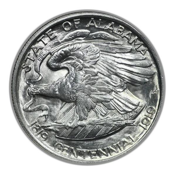 1921 2x2 Alabama Classic Commemorative Half Dollar 50C NGC MS63 - Image 4