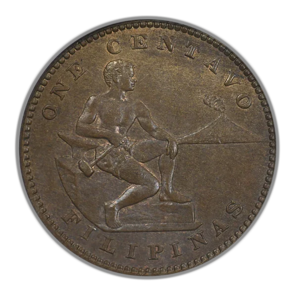 1911-S U.S. Philippines 1C Centavo ANACS Soapbox MS64BN - Image 4