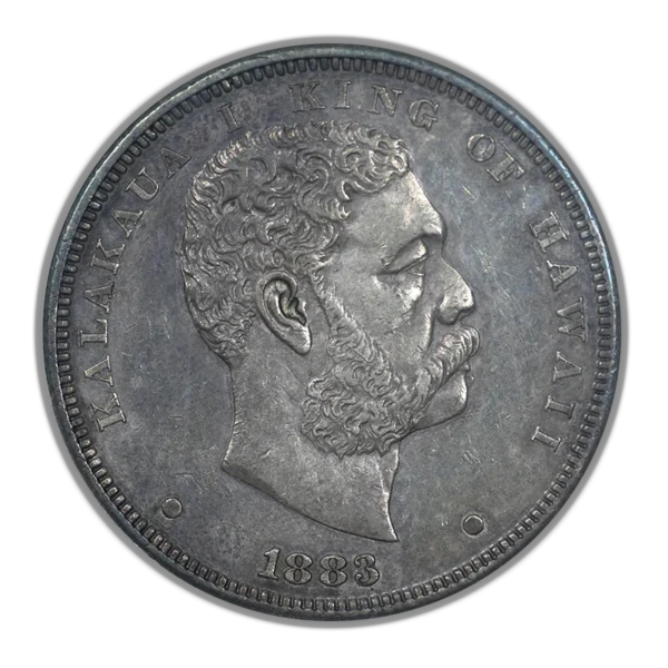 1883 Kingdom of Hawaii Silver Dollar $1 NGC Fatty AU50 - Image 3