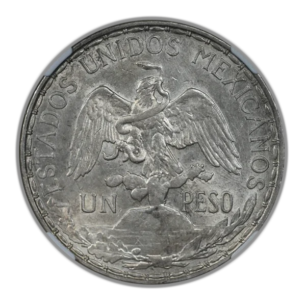 1910 Mexico Silver Peso Caballito NGC MS61 - Image 4