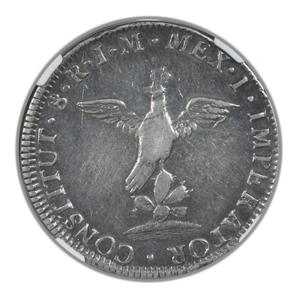 1822 MO JM Mexico 8R Reales Iturbide NGC VF35 - Early Eagle - Image 4