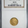 1862 Spanish Philippines Gold 2 Pesos G2P NGC AU55