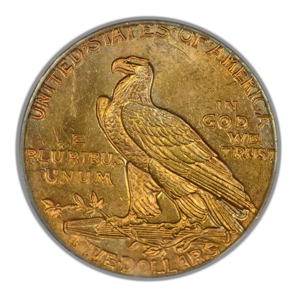 1911 Indian Head Gold Half Eagle $5 PCGS MS63 OGH - Image 4