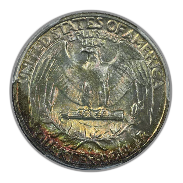 1958-D Washington Quarter 25C PCGS MS66 CAC - TONED! - Image 4