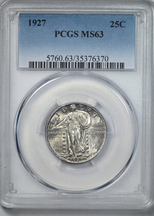 1927 Standing Liberty Quarter 25C PCGS MS63