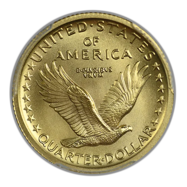 2016-W Centennial Gold Standing Liberty Quarter 25C 1/4OZ PCGS SP70 - 100th Anniversary - Image 4