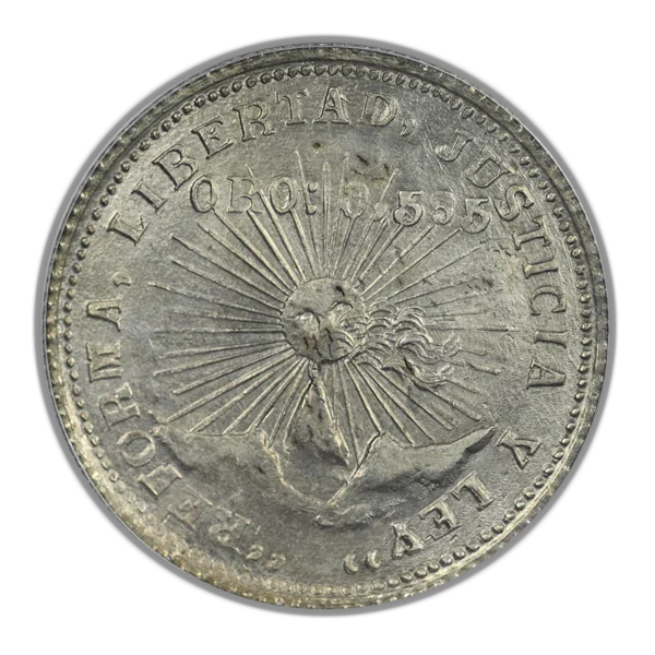 1914-GRO Mexico Guerrero 2 Peso PCGS Genuine UNC Detail KM-643 - Image 3