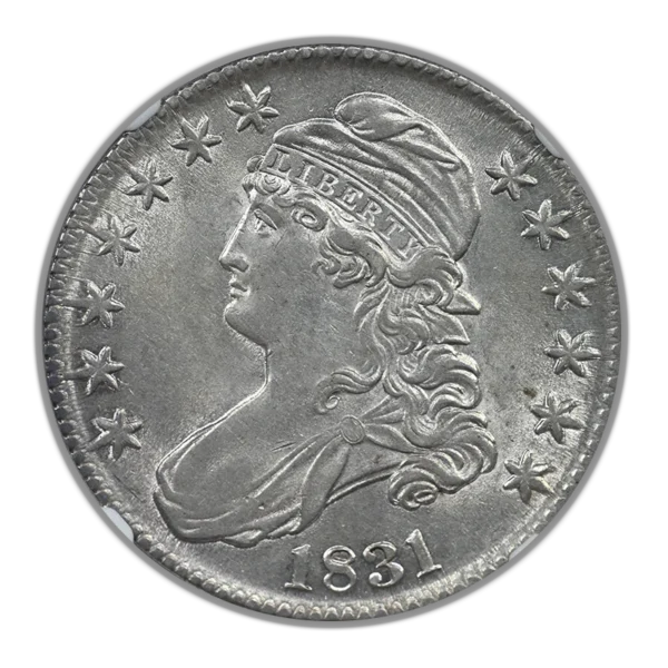 1831 Capped Bust Half Dollar 50C NGC AU58 - Image 3
