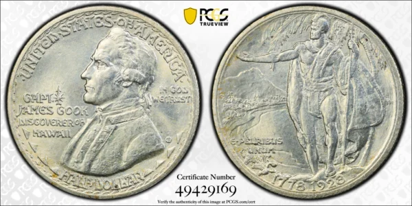 1928 Hawaiian Classic Commemorative Half Dollar 50C PCGS MS64 - Image 3