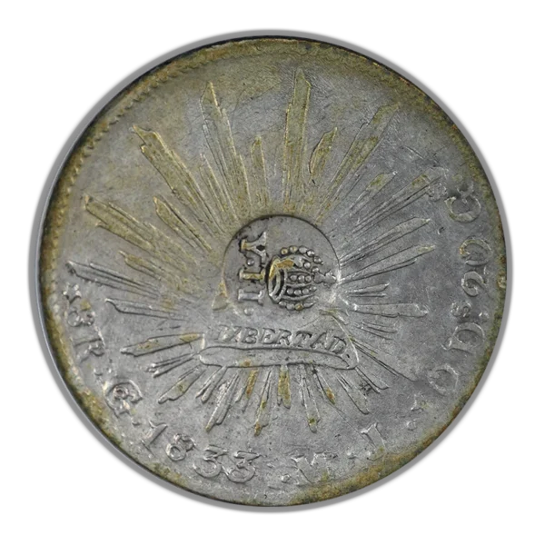 ND (1837) Philippines 8R Reales NGC NCS VF Details - Type VI C/S Counterstamp KM-129 on 1833 GO M Mexico 8R Reales Chopmarked - Image 3