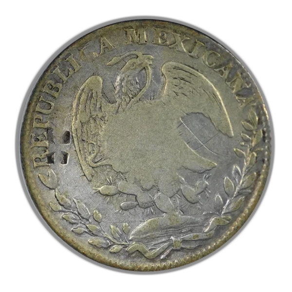 ND (1837) Philippines 8R Reales NGC NCS VF Details - Type VI C/S Counterstamp KM-129 on 1833 GO M Mexico 8R Reales Chopmarked - Image 4