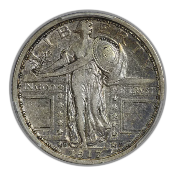 1917-D Type 1 Standing Liberty Quarter 25C PCGS XF40 - Image 3
