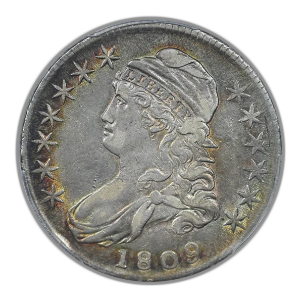 1809 Capped Bust Half Dollar 50C PCGS XF45 III Edge - TONED! - Image 3