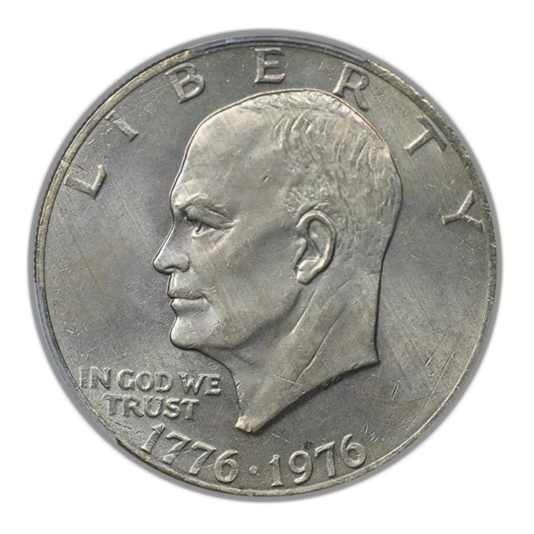1976 Type 2 Clad Eisenhower Ike Dollar $1 PCGS MS65 - REVERSE TONED! - Image 3