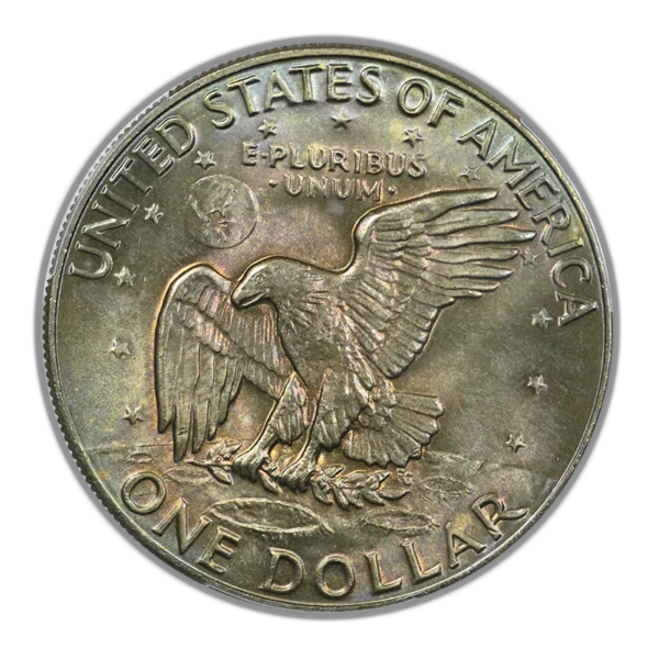 1974-D Clad Eisenhower Ike Dollar $1 PCGS MS65+ - TONED! - Image 4