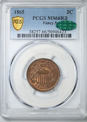 1865 Two Cent Piece