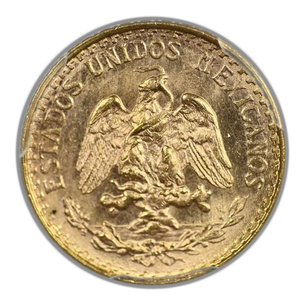 1947-Mo Mexico Gold Dos Pesos G2P PCGS MS66 KM-461 - Image 4
