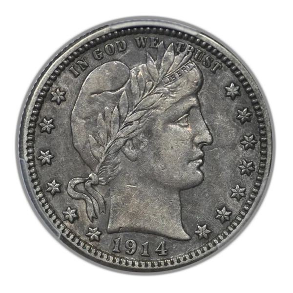 1914-S Barber Quarter 25C PCGS AU50 - Image 3