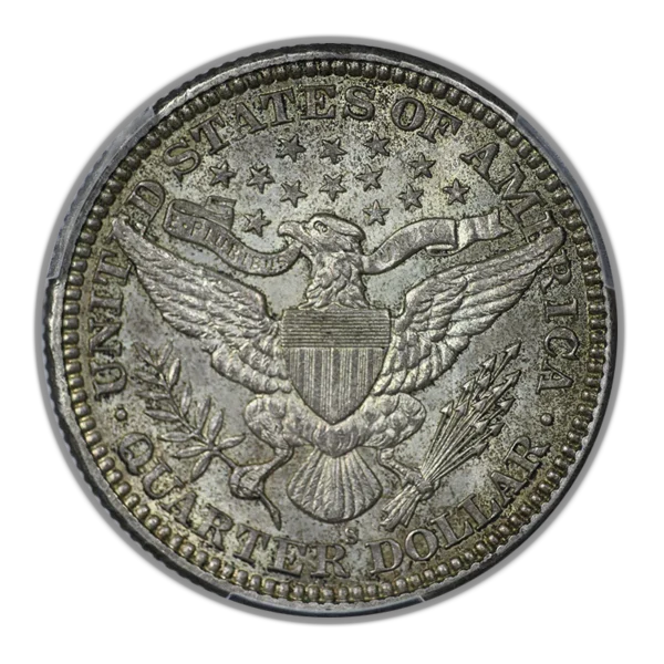 1915-S Barber Quarter 25C PCGS MS62 - Image 4