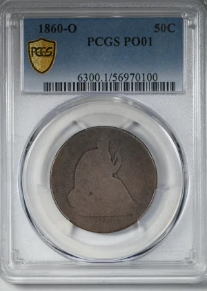 1860-O Liberty Seated Half Dollar 50C PCGS PO01 - Lowball
