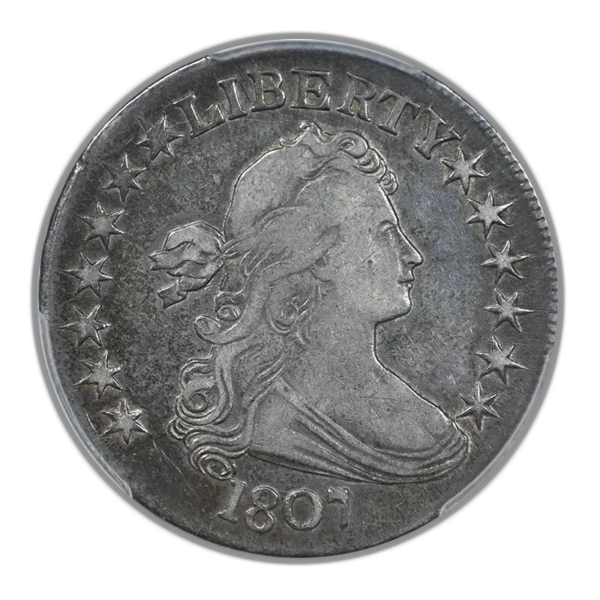 1807 Draped Bust Half Dollar 50C PCGS VF30 CAC - Image 3