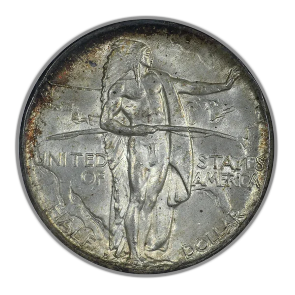 1933-D Oregon Trail Classic Commemorative Half Dollar 50C ANACS Soapbox MS66 - Image 3