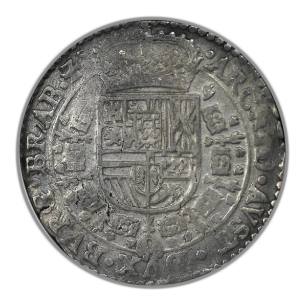 1657 Spanish Netherland 1PAT Patagon Brabant/Antwerp DAV-4462 NGC XF45 - Image 3