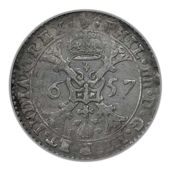1657 Spanish Netherland 1PAT Patagon Brabant/Antwerp DAV-4462 NGC XF45 - Image 4