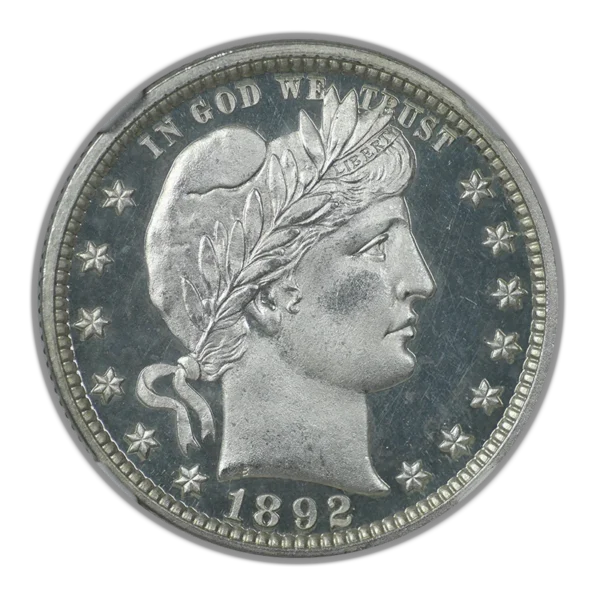 1892 Proof Barber Quarter 25C NGC PF65 CAMEO - Image 3