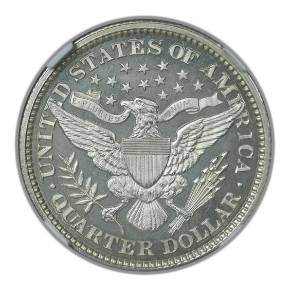 1892 Proof Barber Quarter 25C NGC PF65 CAMEO - Image 4