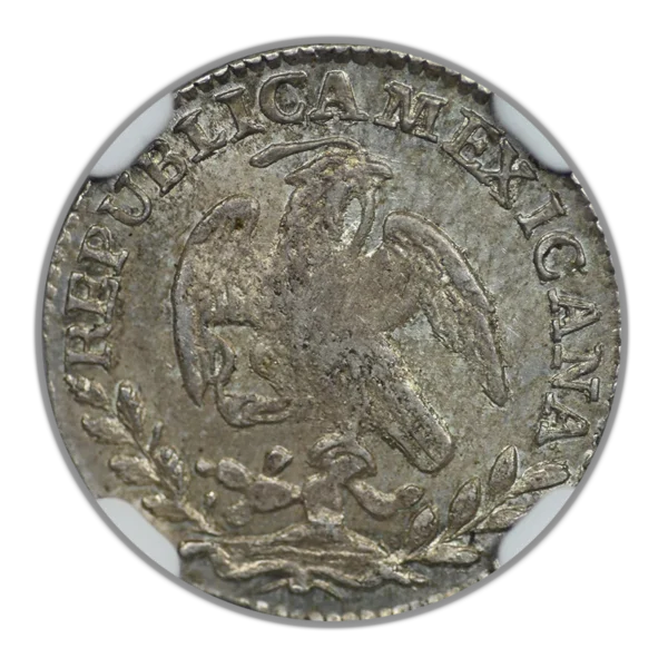 1860 ZS VL Mexico 1/2R Real NGC MS63 - Image 4