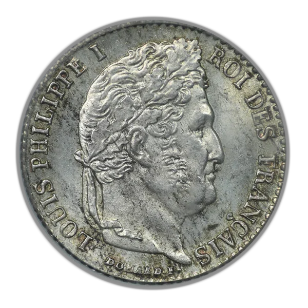 1835-W France Silver 1/4F Franc PCGS MS65 OGH - Image 3