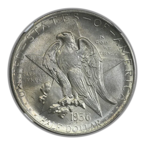 1936-D Texas Classic Commemorative Half Dollar 50C NGC MS67 - Image 3