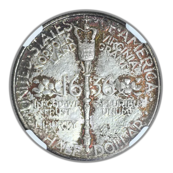 1936 Norfolk Classic Commemorative Half Dollar 50C NGC MS68 - TONED! - Image 4