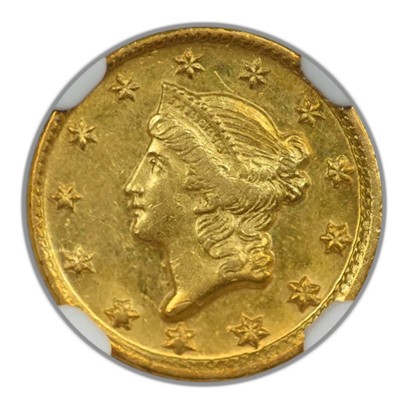1851-D Type 1 Liberty Head Gold Dollar G$1 NGC MS62 - DAHLONEGA GOLD! - Image 3