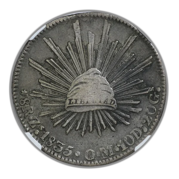 1835ZS OM Mexico 8R Reales NGC VF35 - Image 3