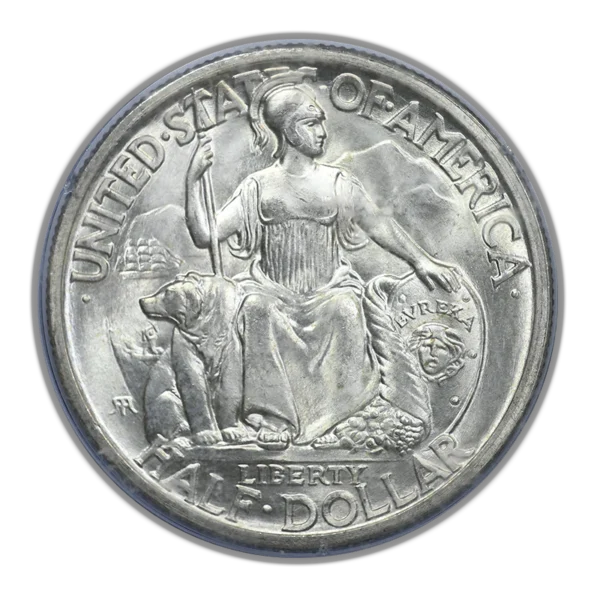 1935-S San Diego Classic Commemorative Half Dollar 50C PCGS Rattler MS64 - Image 3