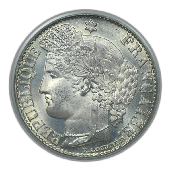 1894-A France Silver 50C Centimes PCGS MS65 OGH - Image 3