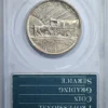 1936 Oregon Trail Classic Commemorative Half Dollar 50C PCGS Rattler MS63 - Image 2