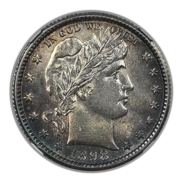 1898-O Barber Quarter 25C NGC AU58 - Image 3