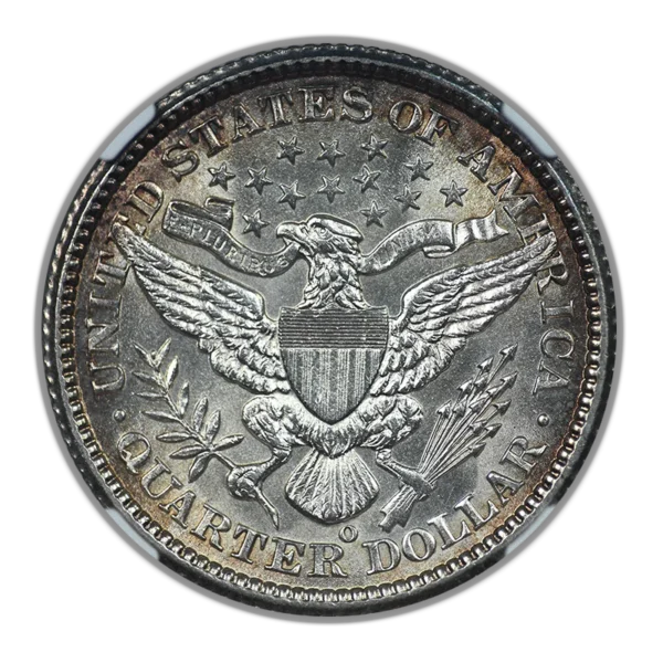 1898-O Barber Quarter 25C NGC AU58 - Image 4