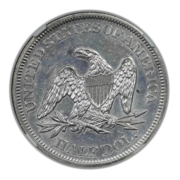 1861 Liberty Seated Half Dollar 50C NGC AU55 - Image 4