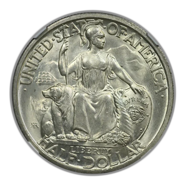1935-S San Diego Classic Commemorative Half Dollar 50C NGC MS65 - Image 3