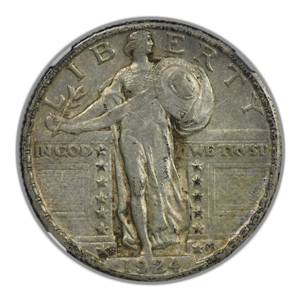 1924-S Standing Liberty Quarter 25C NGC XF45 - Image 3
