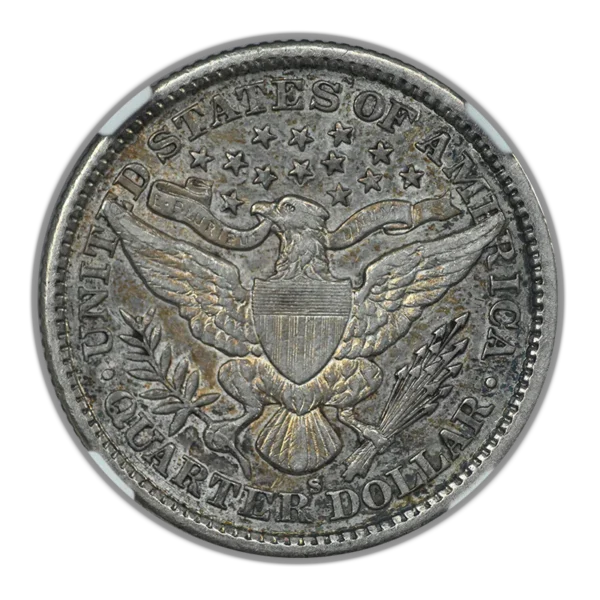 1900-S Barber Quarter 25C NGC XF45 - Image 4