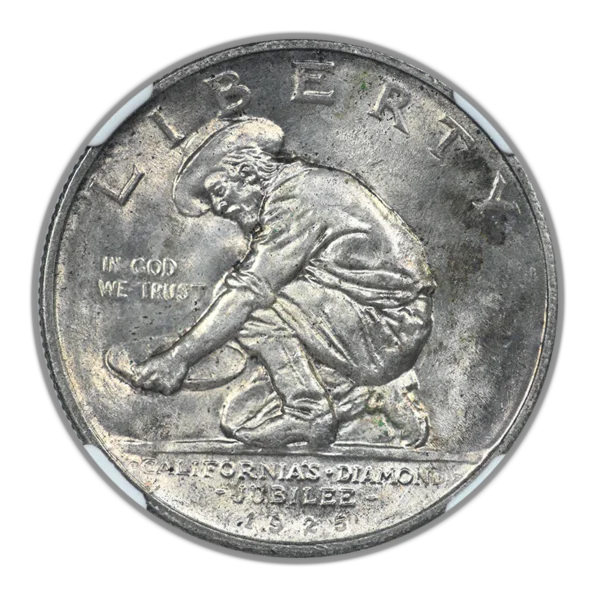 1925-S California Classic Commemorative Half Dollar 50C NGC MS64 - Image 3