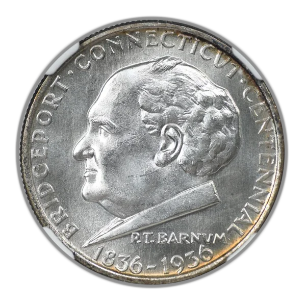 1936 Bridgeport Classic Commemorative Half Dollar 50C NGC MS65 - Image 3