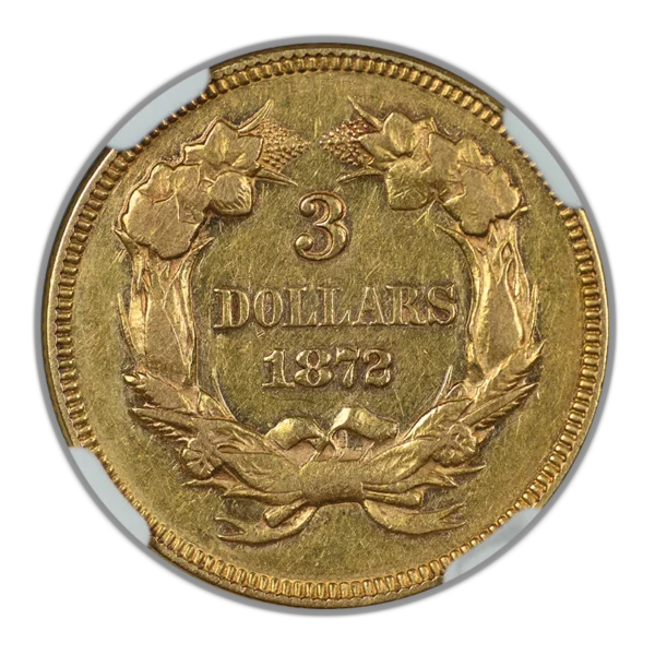 1872 Indian Princess Gold Three Dollar Piece $3 NGC XF Details - Image 4