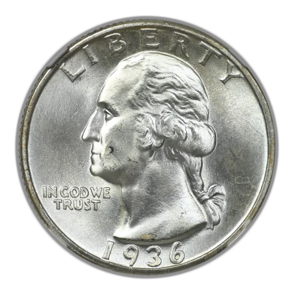 1936-S Washington Quarter 25C NGC MS65 - Image 3