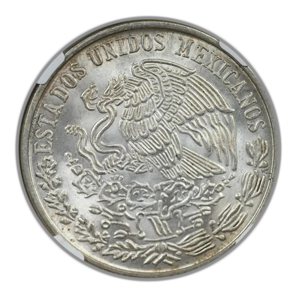 1978 Mo Mexico S100P Pesos NGC Mint Error MS66 - Obverse Lamination "Scarface" - Image 4
